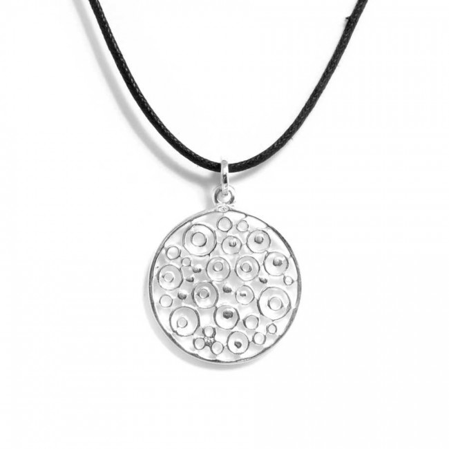 Pendentif rond en argent ajouré cercles - BIJOUX ARGENT - Boutique Nirvana