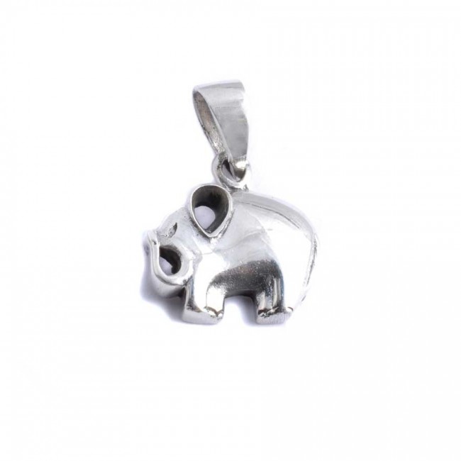 Pendentif argent petit éléphant - Silver Jewellery - Boutique Nirvana