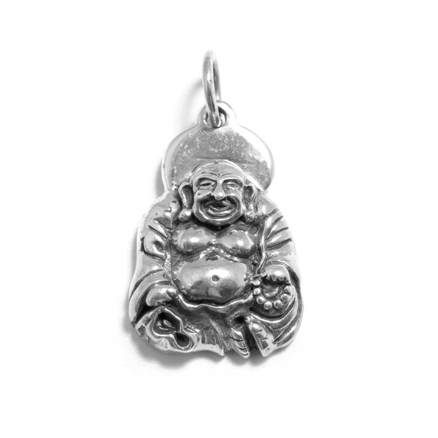 Pendentif argent vieilli Happy Bouddha - Silver Jewellery - Boutique Nirvana