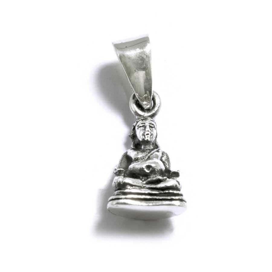 Petit pendentif argent vieilli Bouddha - Silver Jewellery - Boutique Nirvana