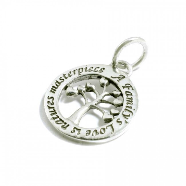 Petit pendentif en argent arbre et message - BIJOUX ARGENT - Boutique Nirvana