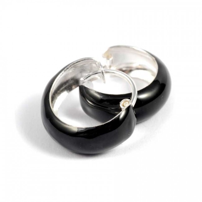 Petites créoles motifs colorés ⌀ 1,5 cm - BIJOUX ARGENT - Boutique Nirvana