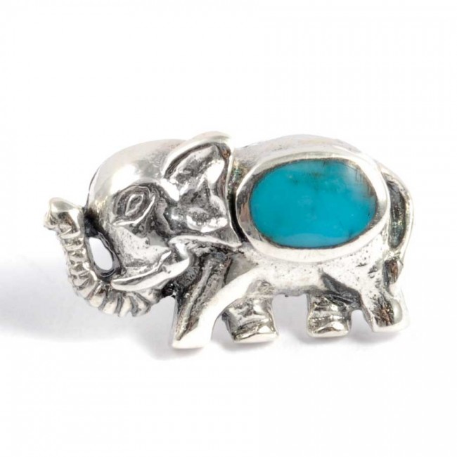 Boucles d'oreilles argent petit éléphant et pierre fine - BIJOUX ARGENT - Boutique Nirvana