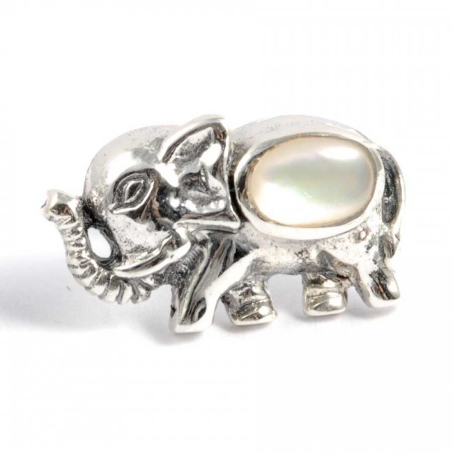 Boucles d'oreilles argent petit éléphant et pierre fine - BIJOUX ARGENT - Boutique Nirvana