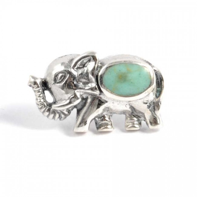 Boucles d'oreilles argent petit éléphant et pierre fine - BIJOUX ARGENT - Boutique Nirvana