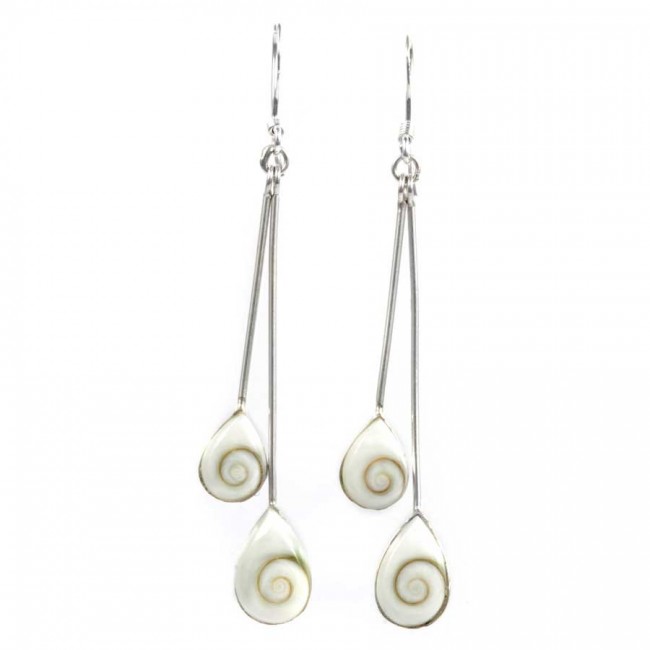 Boucles d'oreilles argent 2 pierres Ste Lucie - BIJOUX ARGENT - Boutique Nirvana