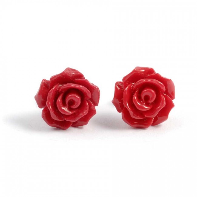 Boucles d'oreilles en argent clou rose - BIJOUX ARGENT - Boutique Nirvana