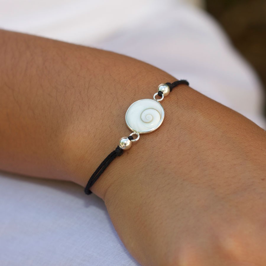 Bracelet argent cordon et oeil Ste Lucie - BIJOUX ARGENT - Boutique Nirvana