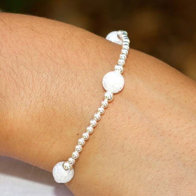 Bracelets chakras perles d'argent et pierres naturelles - 0 - Boutique Nirvana