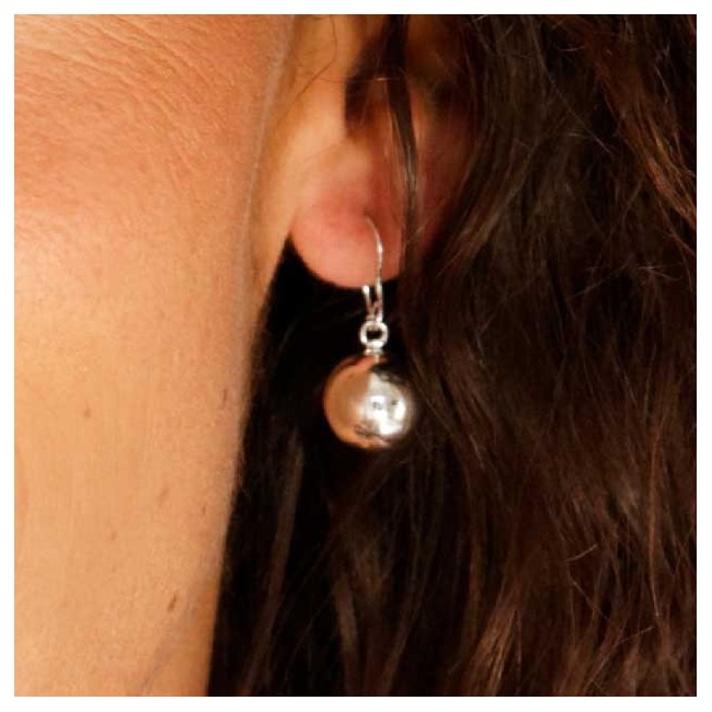 Boucles d'oreilles boule d'argent - BIJOUX ARGENT - Boutique Nirvana