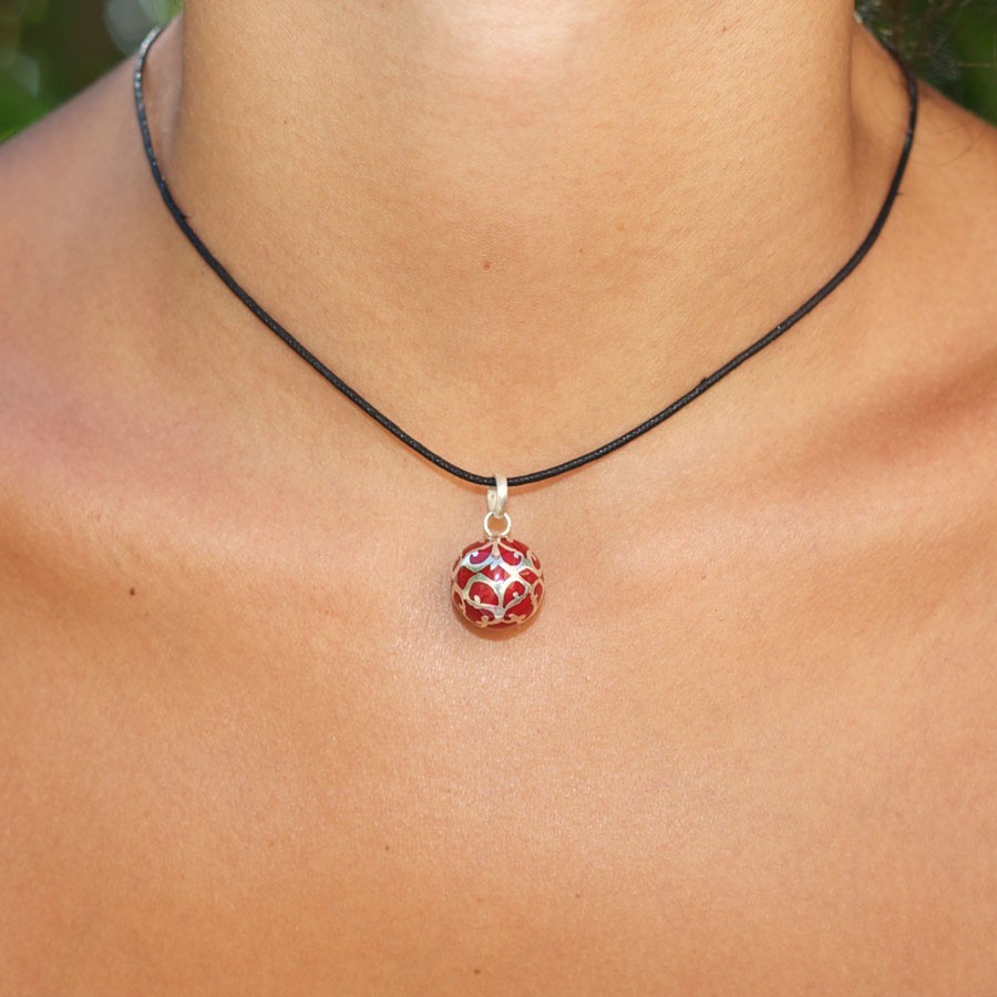 Bola argent émaillé Angel - BIJOUX ARGENT - Boutique Nirvana
