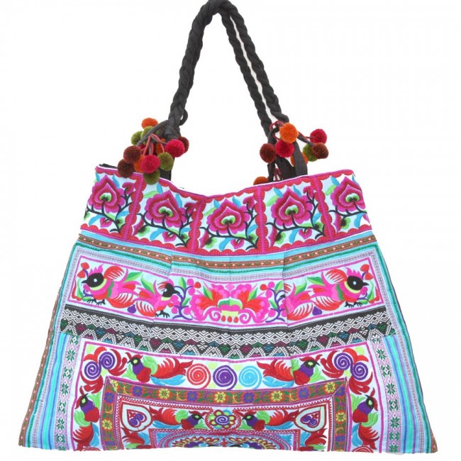 Grand sac ethnique broderies Bali - ACCESSOIRES - Boutique Nirvana
