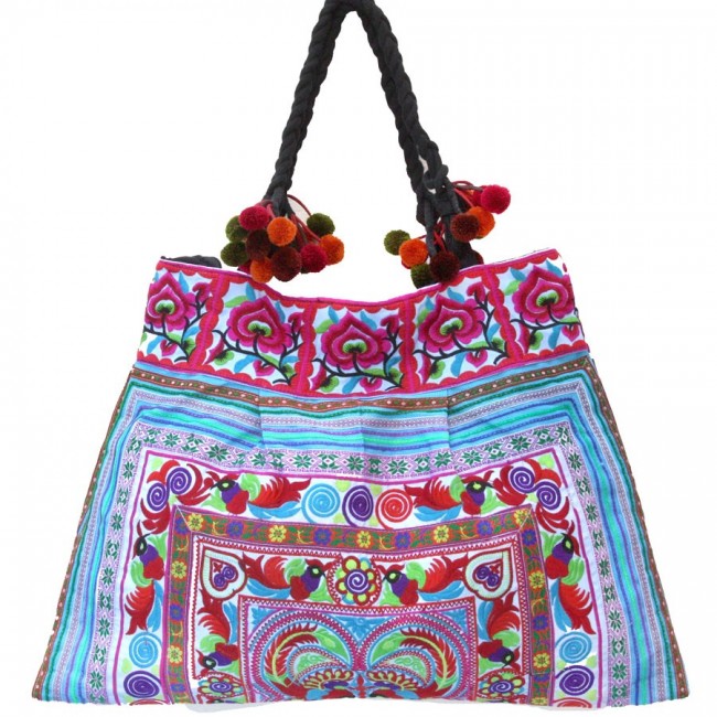 Grand sac ethnique broderies Bali - ACCESSOIRES - Boutique Nirvana