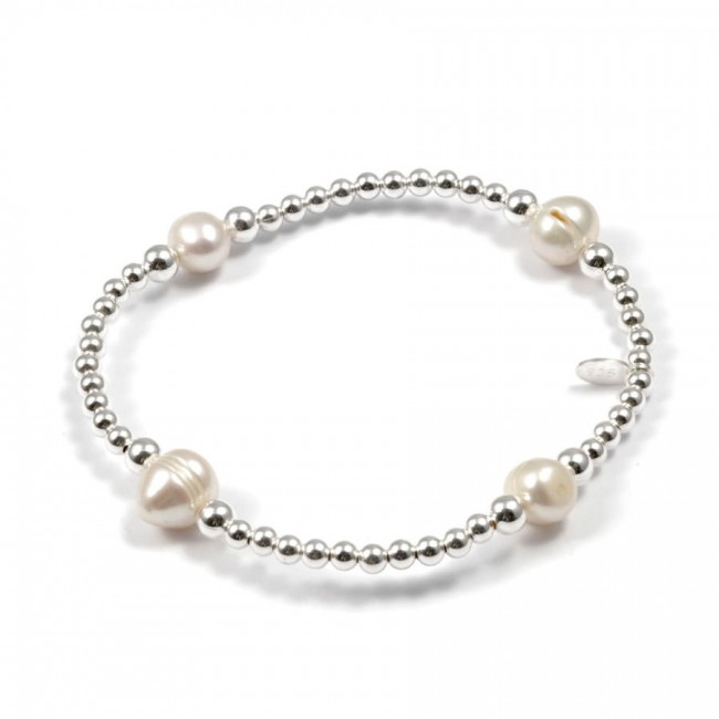 Unique Silver Beaded Gemstone Bracelet - 0 - Boutique Nirvana