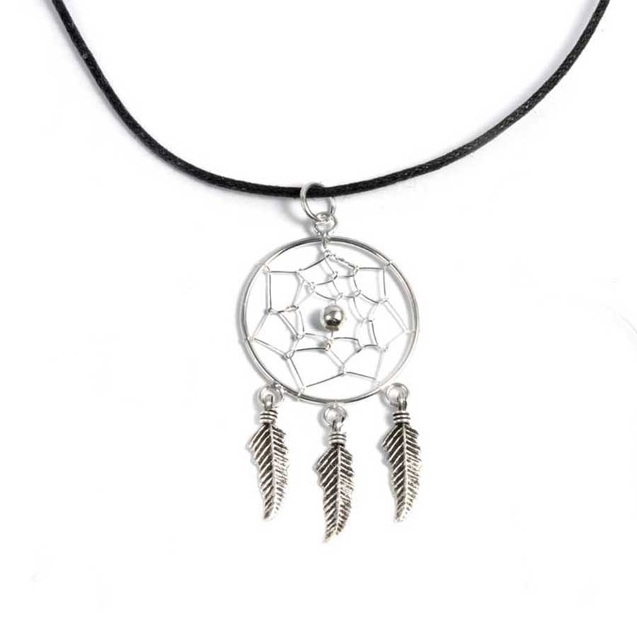 Pendentif capteur de rêve 3 plumes - Silver Jewellery - Boutique Nirvana