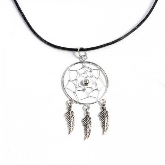 Pendentif capteur de rêve 3 plumes - Silver Jewellery - Boutique Nirvana