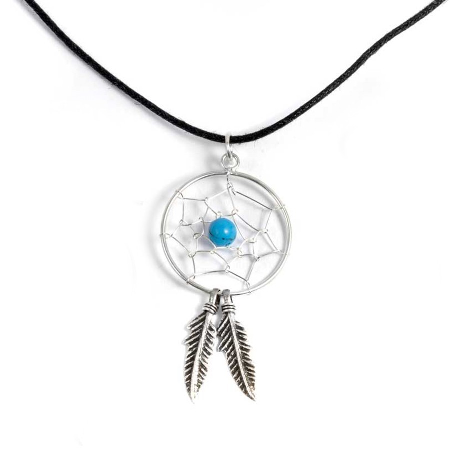Pendentif grand capteurs de rêves 2 plumes - Silver Jewellery - Boutique Nirvana