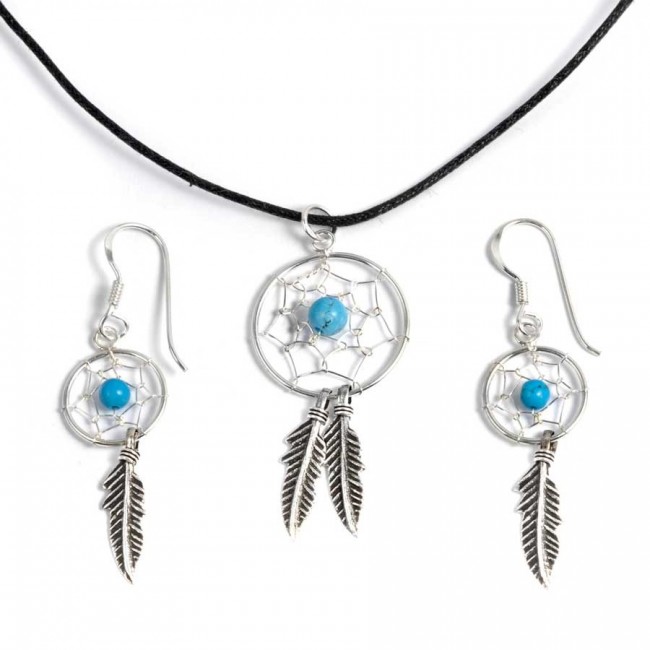 Boucles d'oreilles petits "dream catcher" argent Meika - BIJOUX ARGENT - Boutique Nirvana