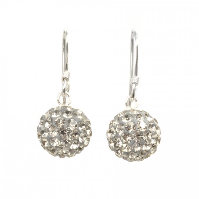 Boucles d'oreilles argent pendantes strass - BIJOUX ARGENT - Boutique Nirvana