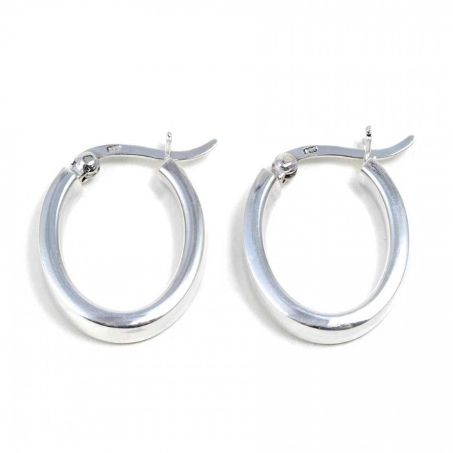 Petites créoles ovales - BIJOUX ARGENT - Boutique Nirvana
