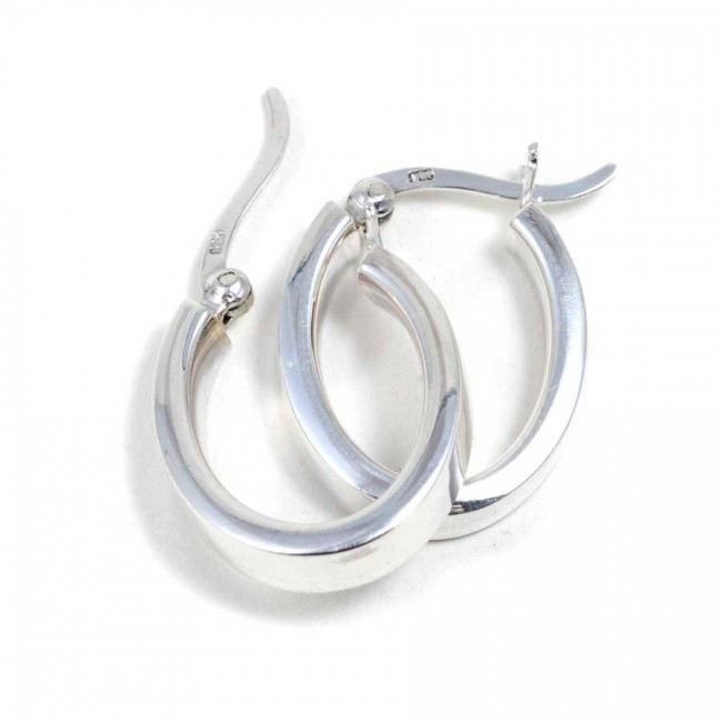 Petites créoles ovales - BIJOUX ARGENT - Boutique Nirvana