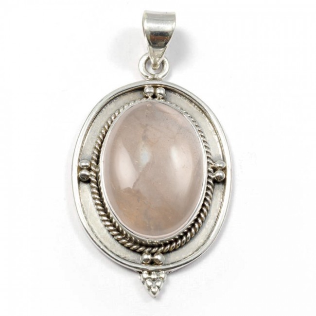 Silver Cabochon Stone Pendant - Silver Jewellery - Boutique Nirvana