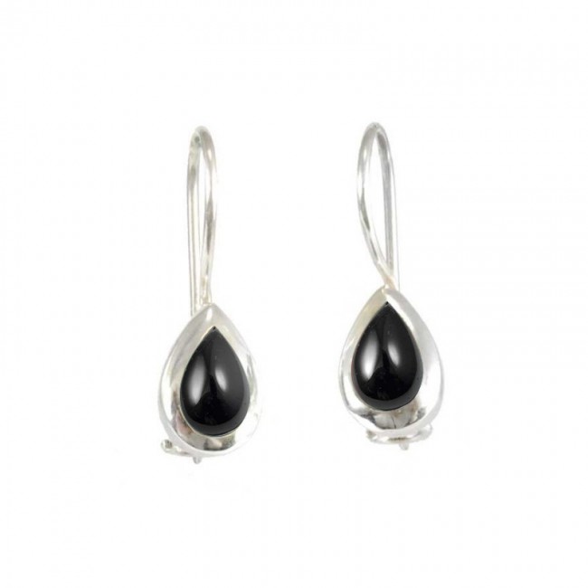 Classic Teardrop Stone Earrings - Silver Jewellery - Boutique Nirvana