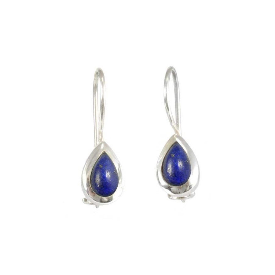 Classic Teardrop Stone Earrings - Silver Jewellery - Boutique Nirvana