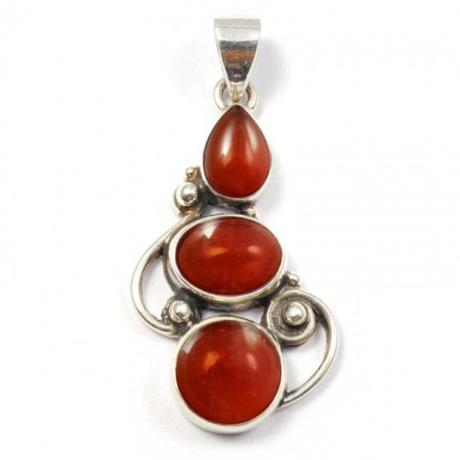 Pendentif argent trois pierres fines - BIJOUX ARGENT - Boutique Nirvana