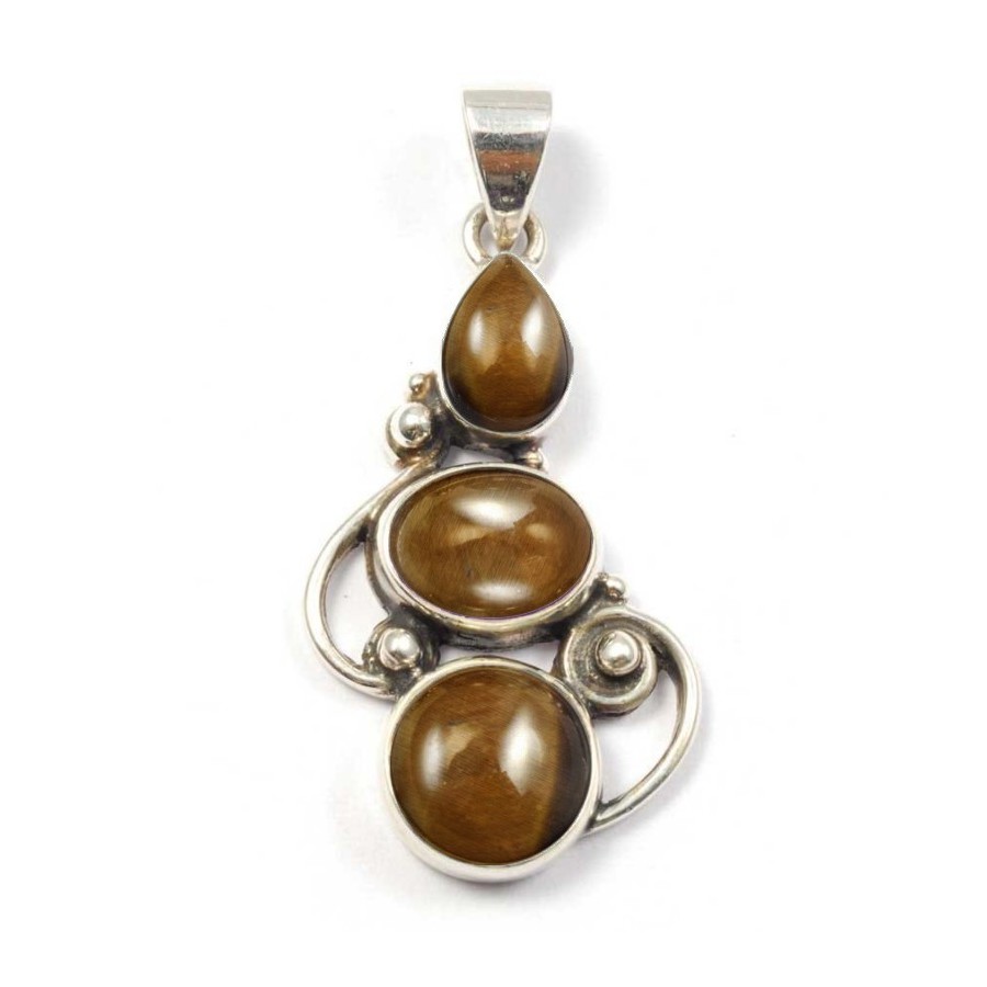 Pendentif argent trois pierres fines - BIJOUX ARGENT - Boutique Nirvana