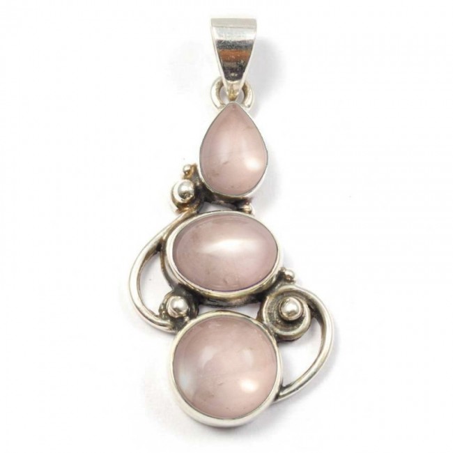 Pendentif argent trois pierres fines - BIJOUX ARGENT - Boutique Nirvana