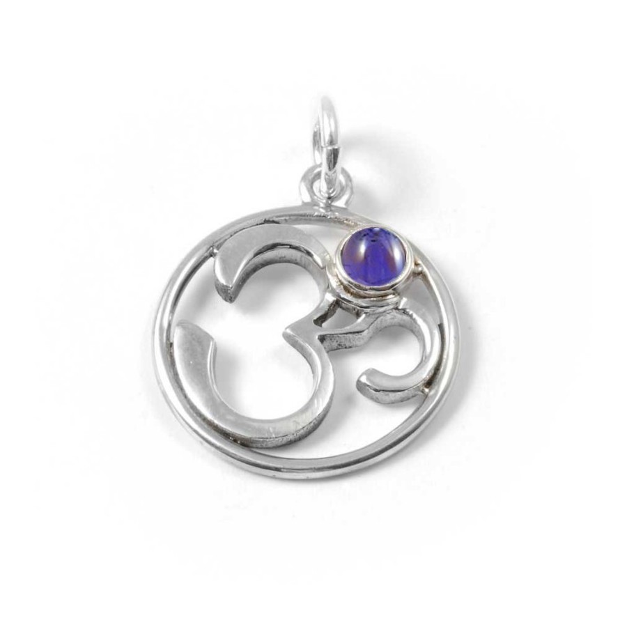 Pendentif Om argent et Pierre - BIJOUX ARGENT - Boutique Nirvana