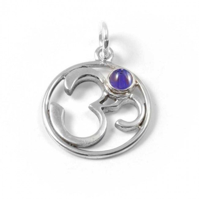 Pendentif Om argent et Pierre - BIJOUX ARGENT - Boutique Nirvana