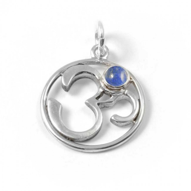 Pendentif Om argent et Pierre - BIJOUX ARGENT - Boutique Nirvana