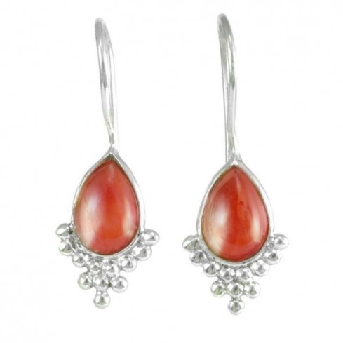 Gemstone and Silver Drop Earrings - Silver Jewellery - Boutique Nirvana 2