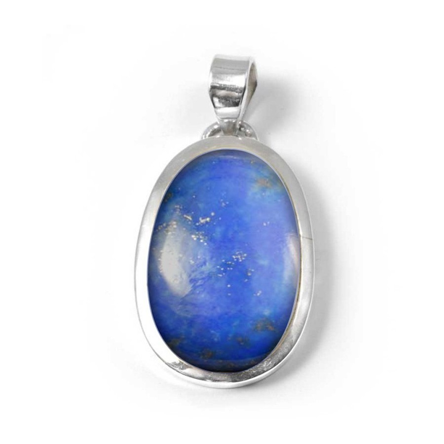 Large Oval Cabochon Pendant - Silver Jewellery - Boutique Nirvana
