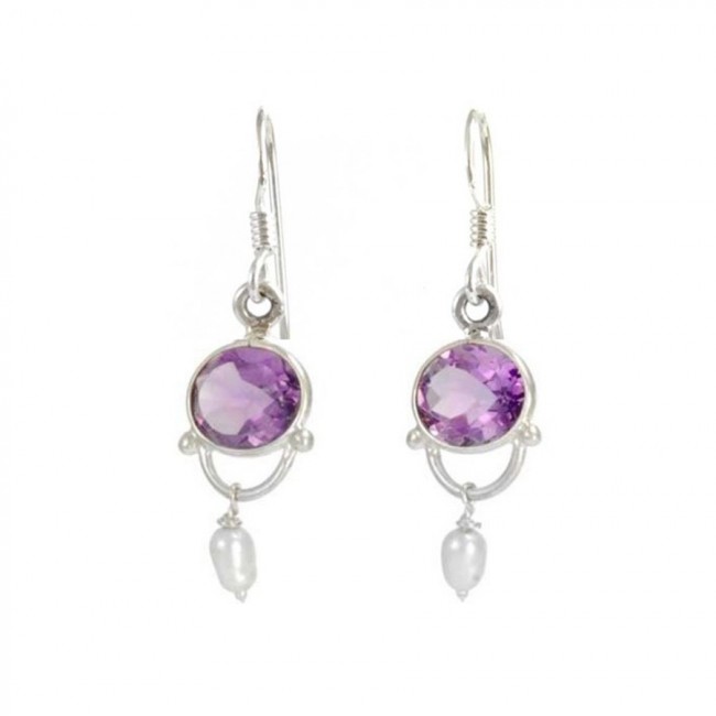 Boucles d'oreilles pendantes avec pierre - BIJOUX ARGENT - Boutique Nirvana