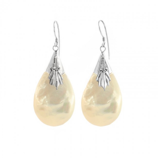 Indonesian Natural Stone Drop Earrings - Silver Jewellery - Boutique Nirvana