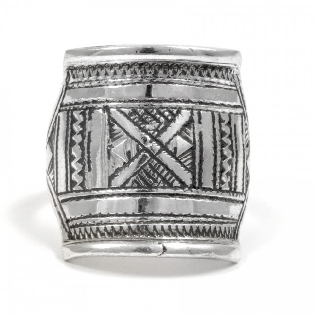 Bague Touareg rectangulaire - Silver Jewellery - Boutique Nirvana