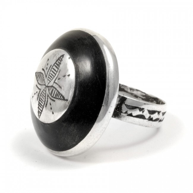 Bague Touareg argent ébène Kany T 54 - BIJOUX ARGENT - Boutique Nirvana