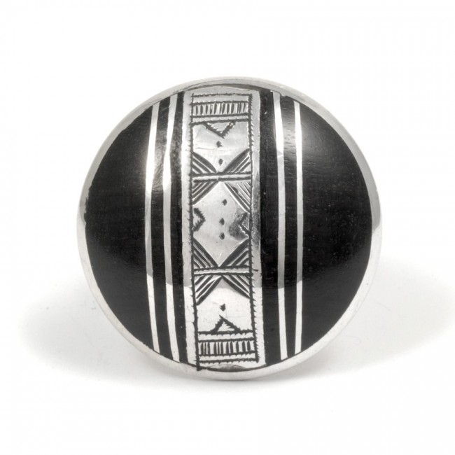 Bague Touareg argent ébène Kalea - BIJOUX ARGENT - Boutique Nirvana