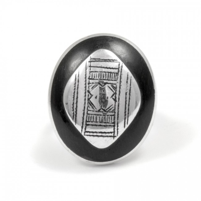 Bague Touareg argent ébène Keoni T 54 - BIJOUX ARGENT - Boutique Nirvana
