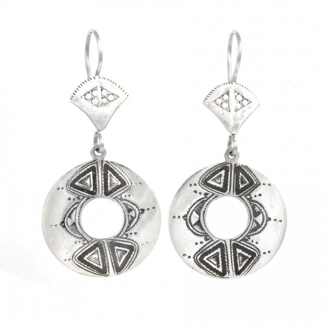 Boucles d'oreilles argent Touareg Dorisa - BIJOUX ARGENT - Boutique Nirvana