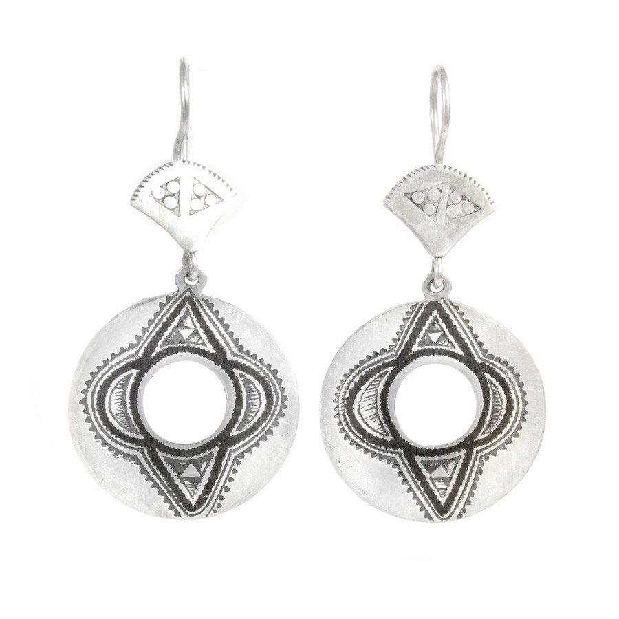 Boucles d'oreilles argent Touareg Dorisa - BIJOUX ARGENT - Boutique Nirvana