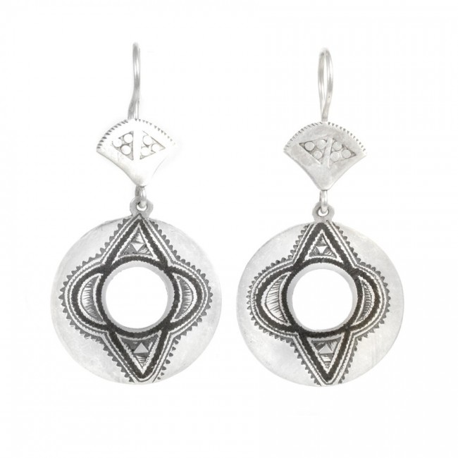 Boucles d'oreilles argent Touareg Dorisa - BIJOUX ARGENT - Boutique Nirvana
