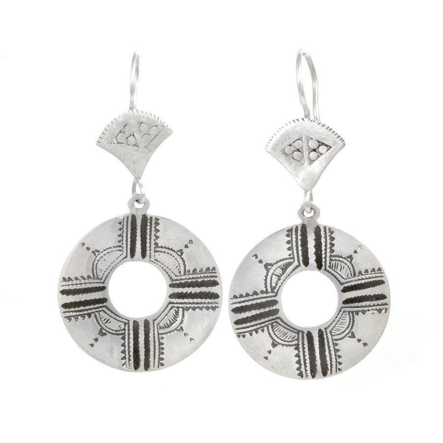 Boucles d'oreilles argent Touareg Dorisa - BIJOUX ARGENT - Boutique Nirvana