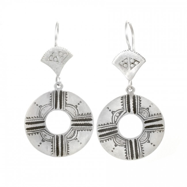 Boucles d'oreilles argent Touareg Dorisa - BIJOUX ARGENT - Boutique Nirvana