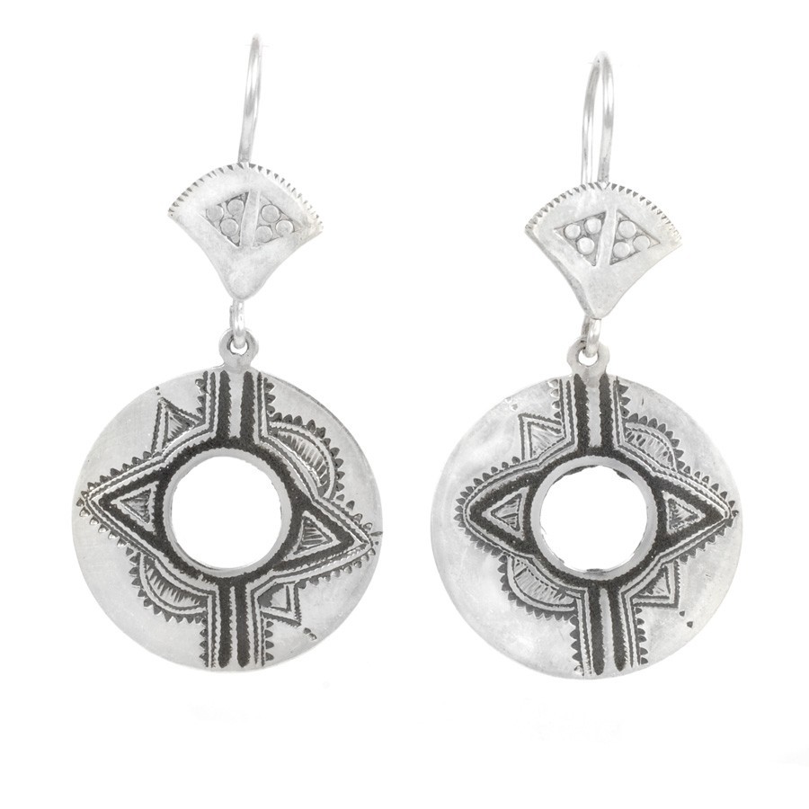 Boucles d'oreilles argent Touareg Dorisa - BIJOUX ARGENT - Boutique Nirvana