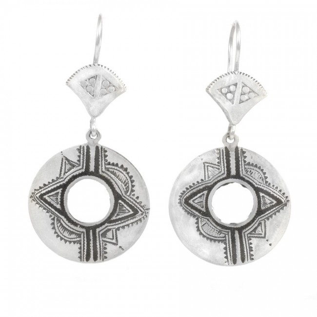 Boucles d'oreilles argent Touareg Dorisa - BIJOUX ARGENT - Boutique Nirvana