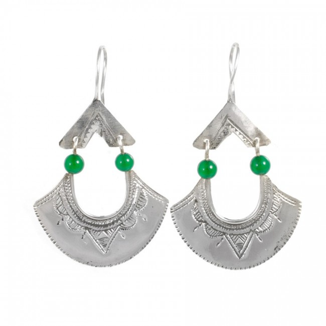 Boucles d'oreilles argent Touareg Malha - BIJOUX ARGENT - Boutique Nirvana